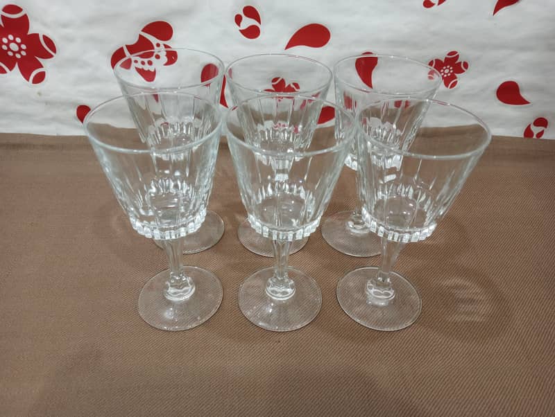 Italian Crystal Juice Glasses Made in France 6