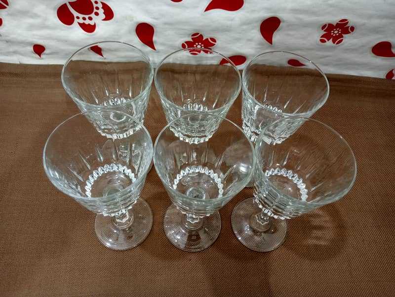 Italian Crystal Juice Glasses Made in France 7