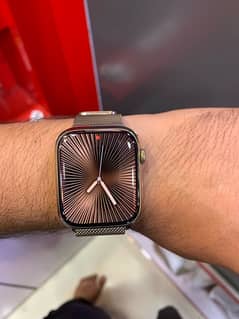 Apple watch i7 45mm stainless steel Gold