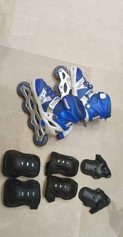 skating shoes with all  knee and elbow safters