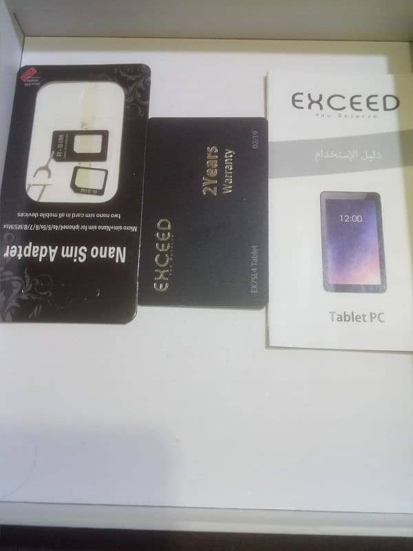 exceed tablet for sale 1gb/ram 8gb rom internet' b chalta Ha SIM salut 3