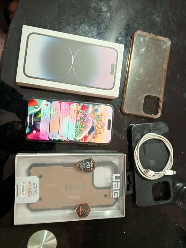 I phone 14 pro max 10 by 10 full box HK Dual Physical 0