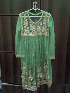 4 peace net embroided stitched frock