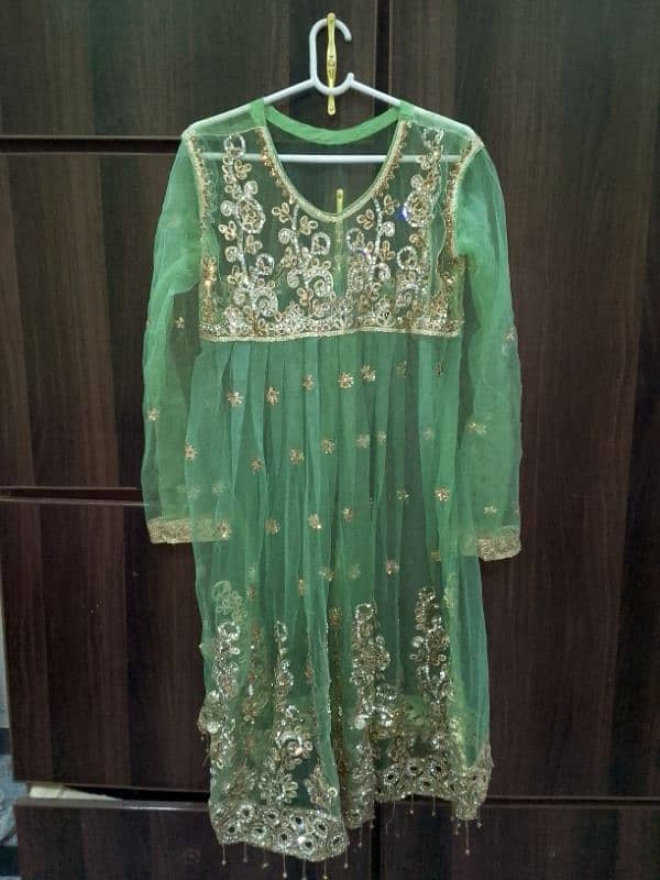 4 peace net embroided stitched frock 0