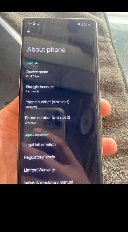 Google pixel 7 pro 5G 12/256Gb Dual Sim PTA approved 7