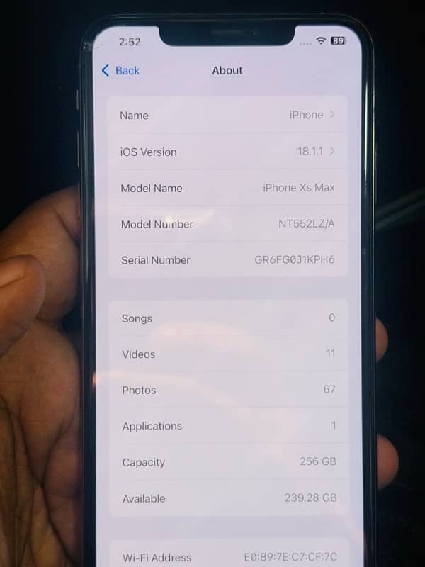 I phone xs Max 256GB PTA approved 1