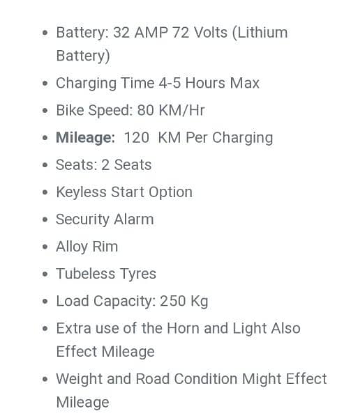 JMS 3500 Electric Sports Bike 2