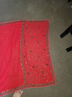 blood red colour saree