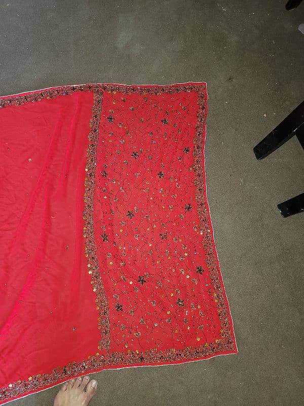 blood red colour saree 0