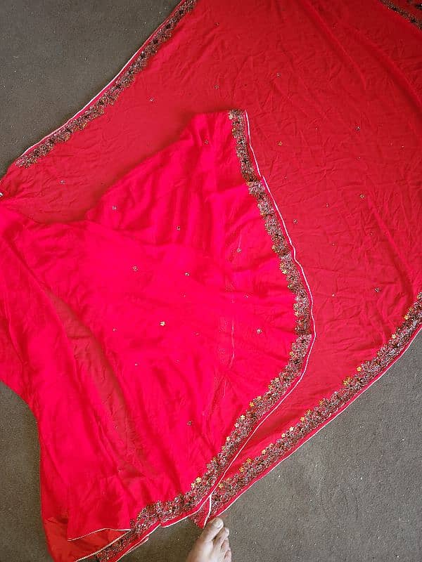 blood red colour saree 1