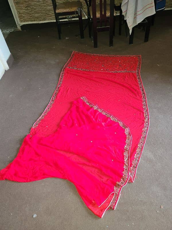 blood red colour saree 2