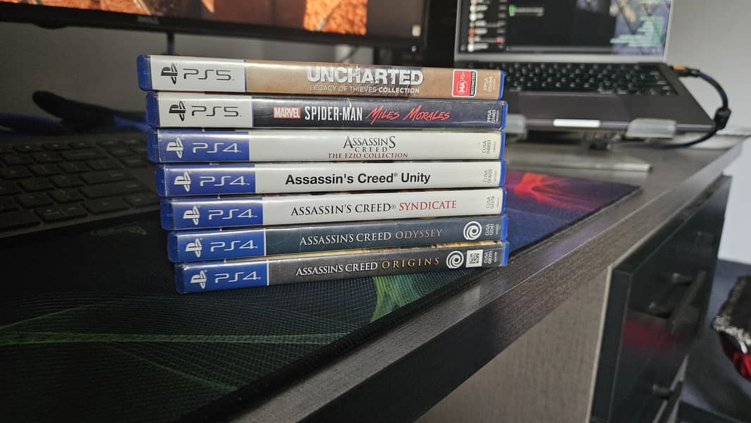 PS4 PS5 Spiderman Miles Morales, Assassins Creed, Uncharted 0