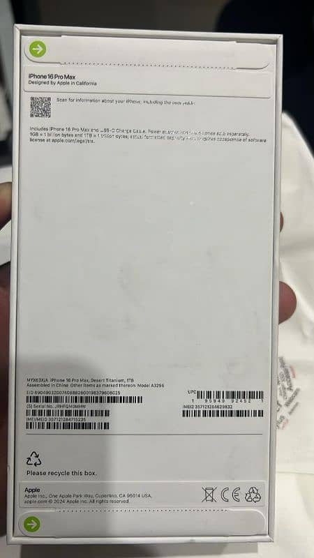 Iphone 16 Pro Max 1 TB (PTA Approved) 1