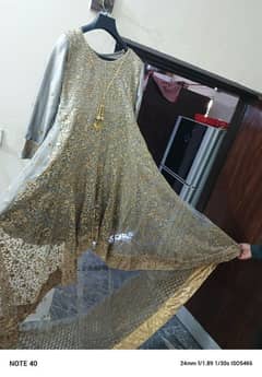 bridal suit for walima with lahenga very big flare