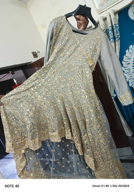 bridal suit for walima with lahenga very big flare 1