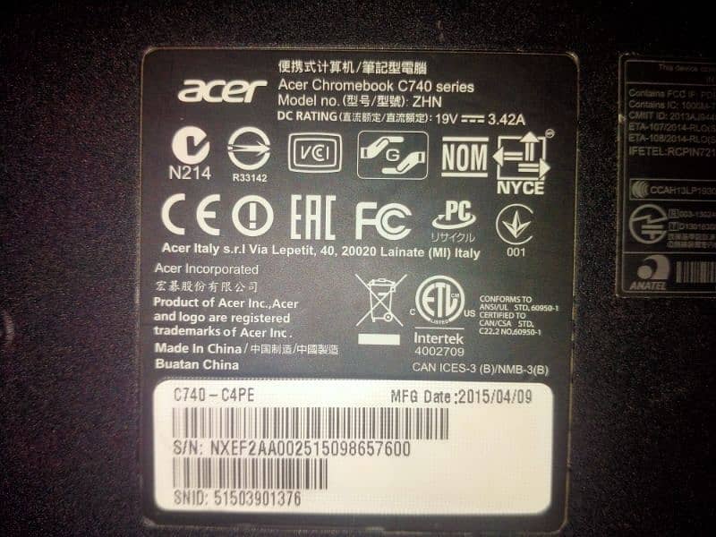 Acer Chromebook C740 Series 5