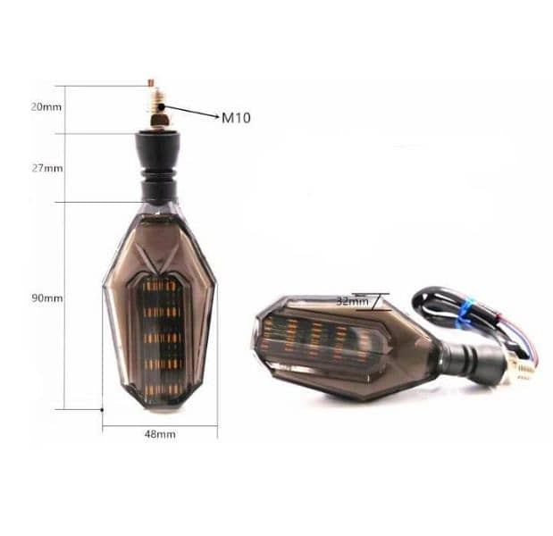 2Pcs Motobike Universal Led indicator 3