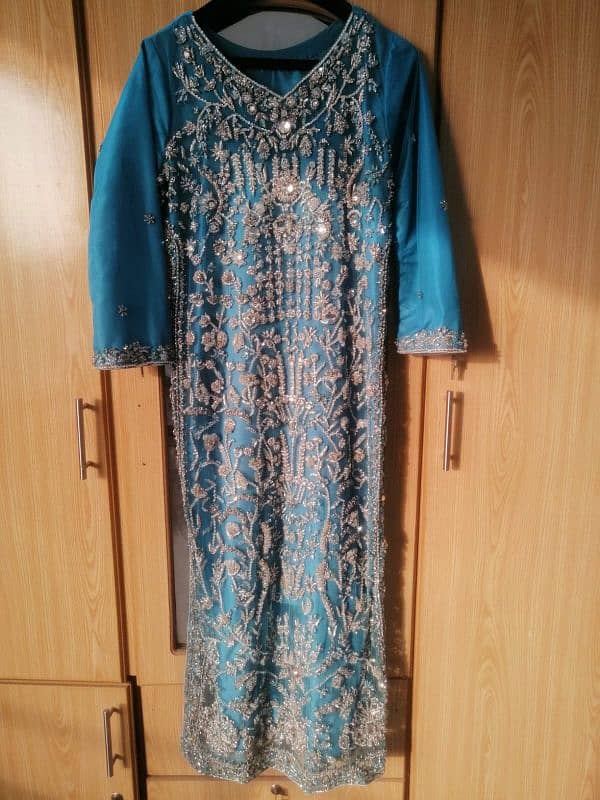 Full embroided shirt with trouser and dupatta. 0