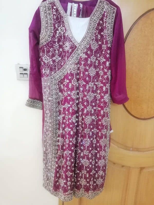 Full embroided shirt with trouser and dupatta. 2