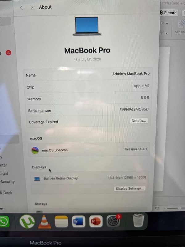 Macbook M1 pro 2020 4