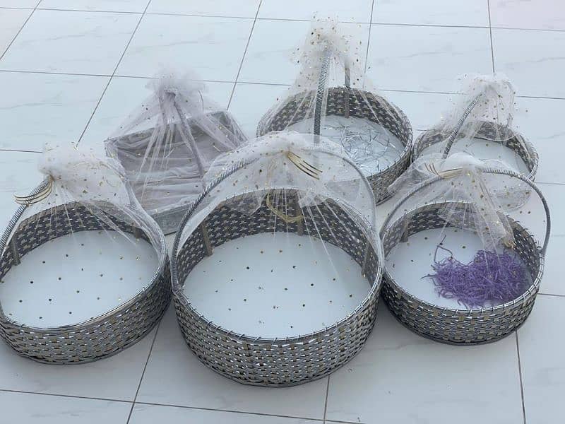 Decorated Fancy Wedding Baskets plus nikkah Chuara boxes 0