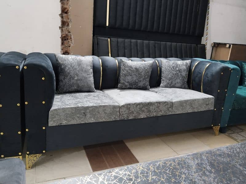 Sofa set / L shape corner sofa six seater in master molty foam 4