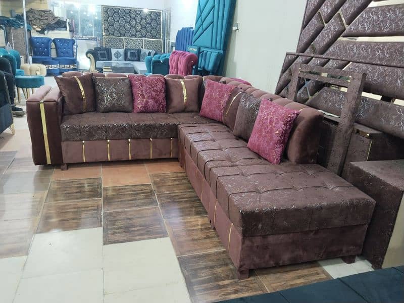 Sofa set / L shape corner sofa six seater in master molty foam 12