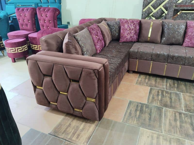 Sofa set / L shape corner sofa six seater in master molty foam 13