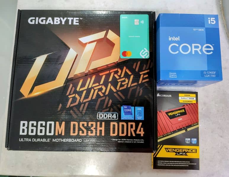 i5 12400F + Gibagyte B660m DS3H + 16GB 3200mhz DDR4 0