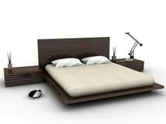 low profile bed with two side tables warrenty