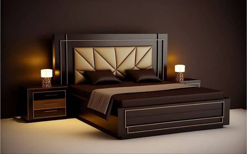 wooden bed carving with sides 10