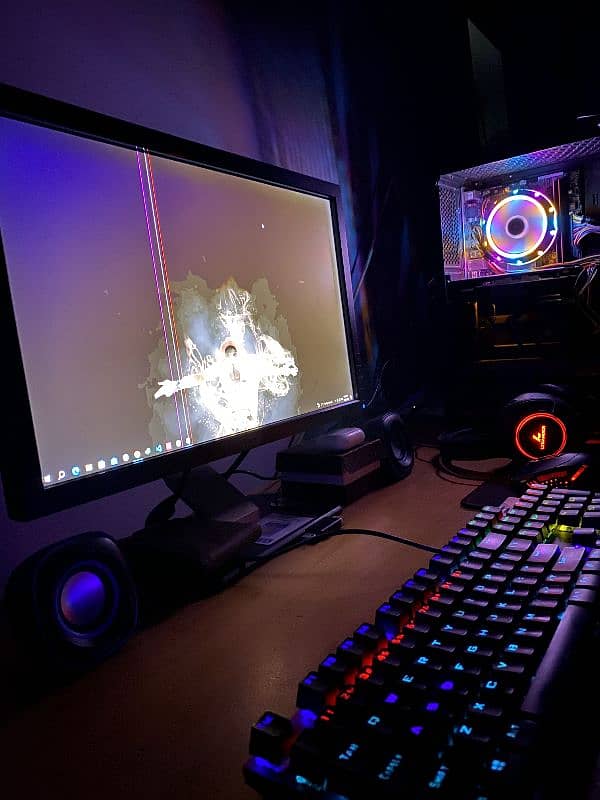 Asus Gaming Pc For Sale Full Setup. . RGB Thunder Lighting Case. 1