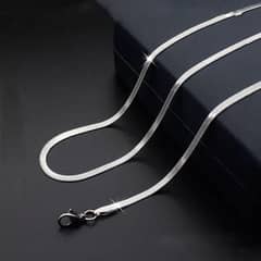 Plain silver plated chain