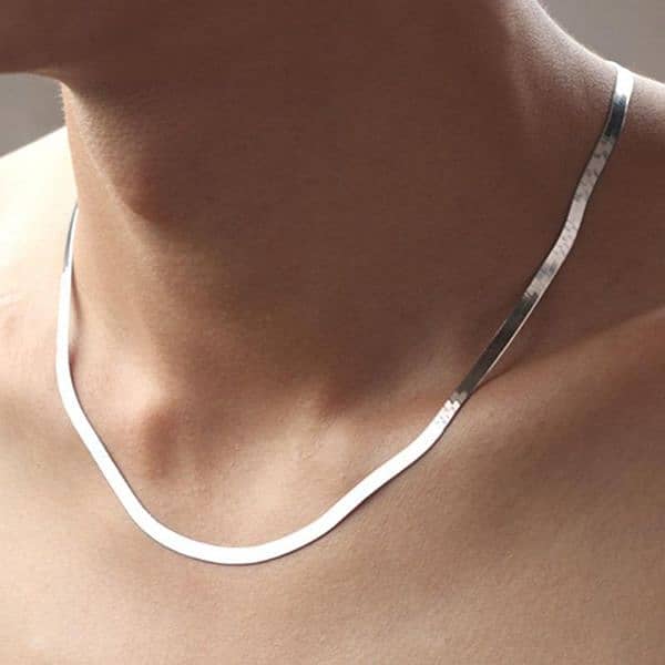 Plain silver plated chain 1