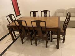 Wooden dining table