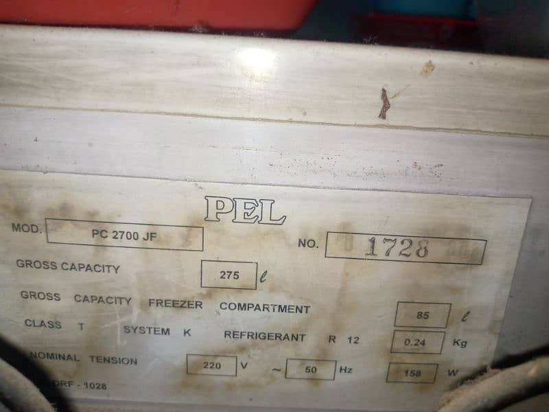 PEL refrigerator Model PC 2700 JF 19