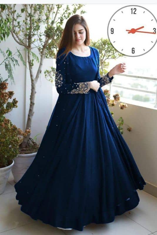 stunning 2 PCs women's unstitched maxi suit 1