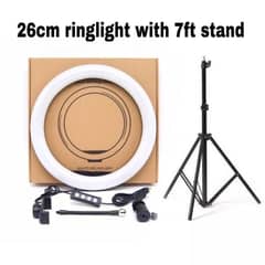 26cm Ring light with 7ft stand