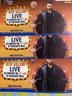 Atif aslam concert passes Packages mall 12th Jan