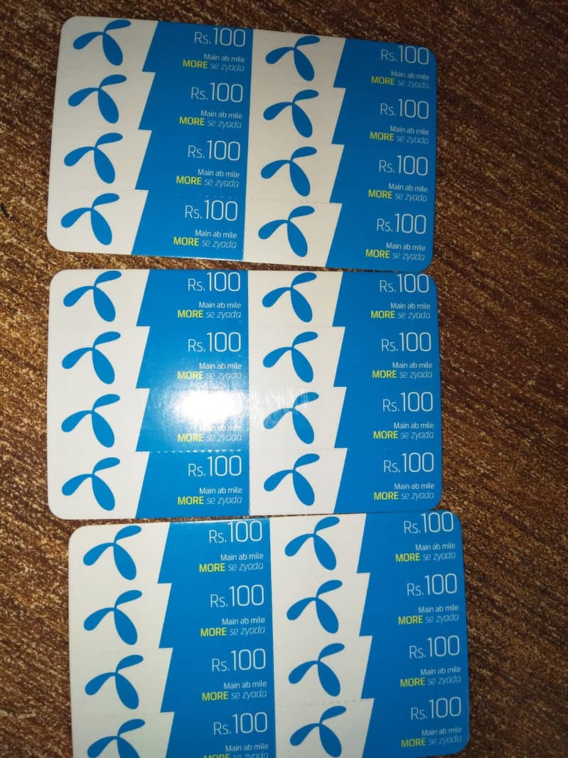 telenor and zong load card rs 100 1