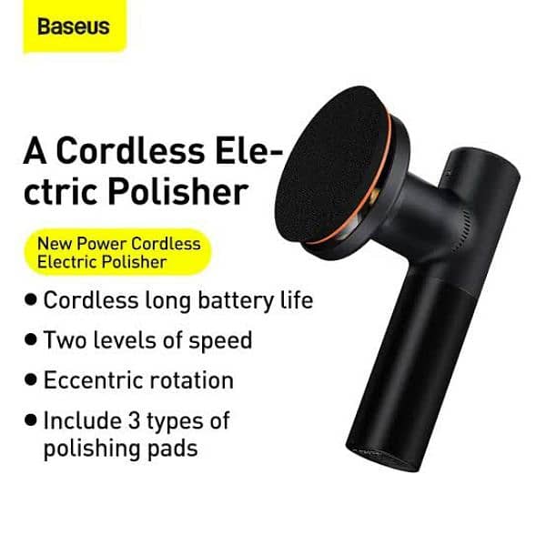 Baseus New Power Cordless Electric Polisher Black 5