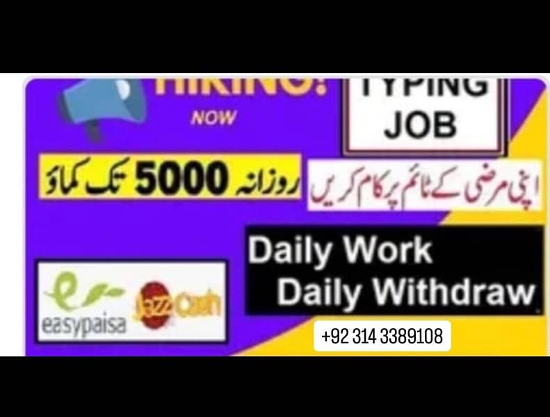 Online home based work available 0