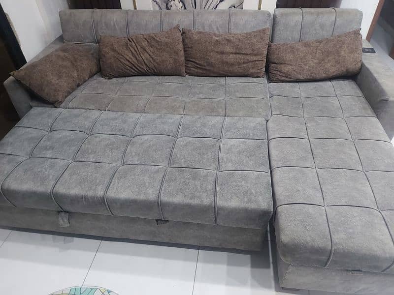 Sofa Cum Bed 9 Seaters with folding huge storage with Turkish cloth. 0