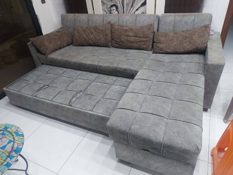 Sofa Cum Bed 9 Seaters with folding huge storage with Turkish cloth. 2