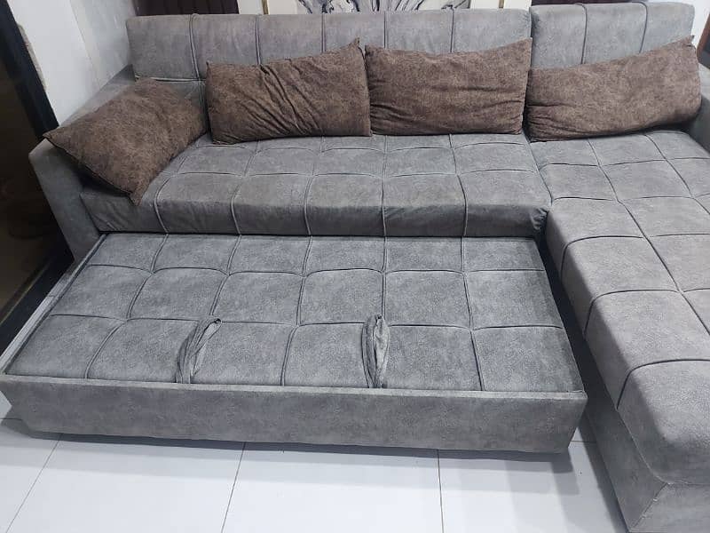 Sofa Cum Bed 9 Seaters with folding huge storage with Turkish cloth. 3