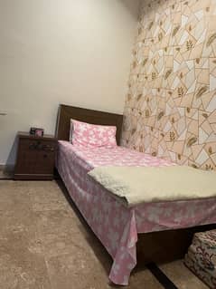 Single Bed with side table & ortho mattress