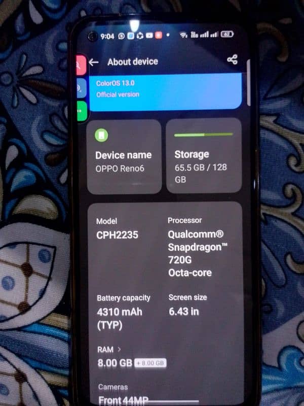 oppo Reno 6 all okay ha 5