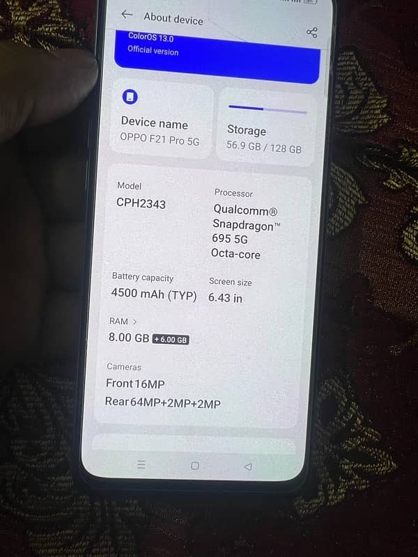 Oppo -F21 pro 5G  for sale 3