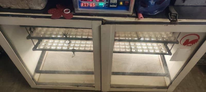 528 eggs fully automatic incubator and 100 chicks brooder 0