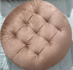 1 Piec-Velvet Round Shape Floor Cushion